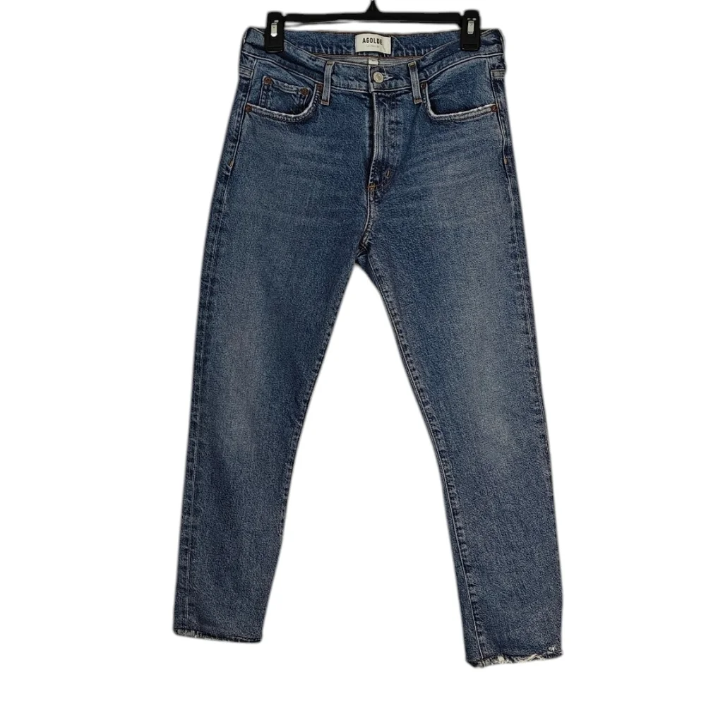AGOLDE Toni Mid Rise Straight Medium Wash Blue Jeans Size 27 - Picture 1 of 16